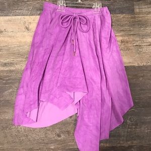 Juicy Couture purple terry wrap skirt cover up
